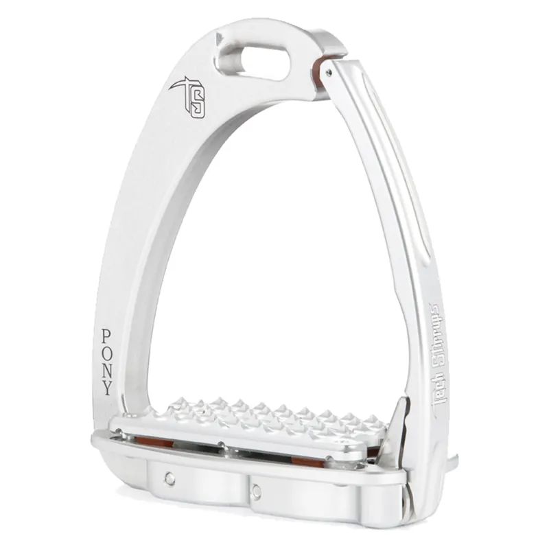 Tech Stirrups Venice Pony Dressage Plus - Silver/Silver